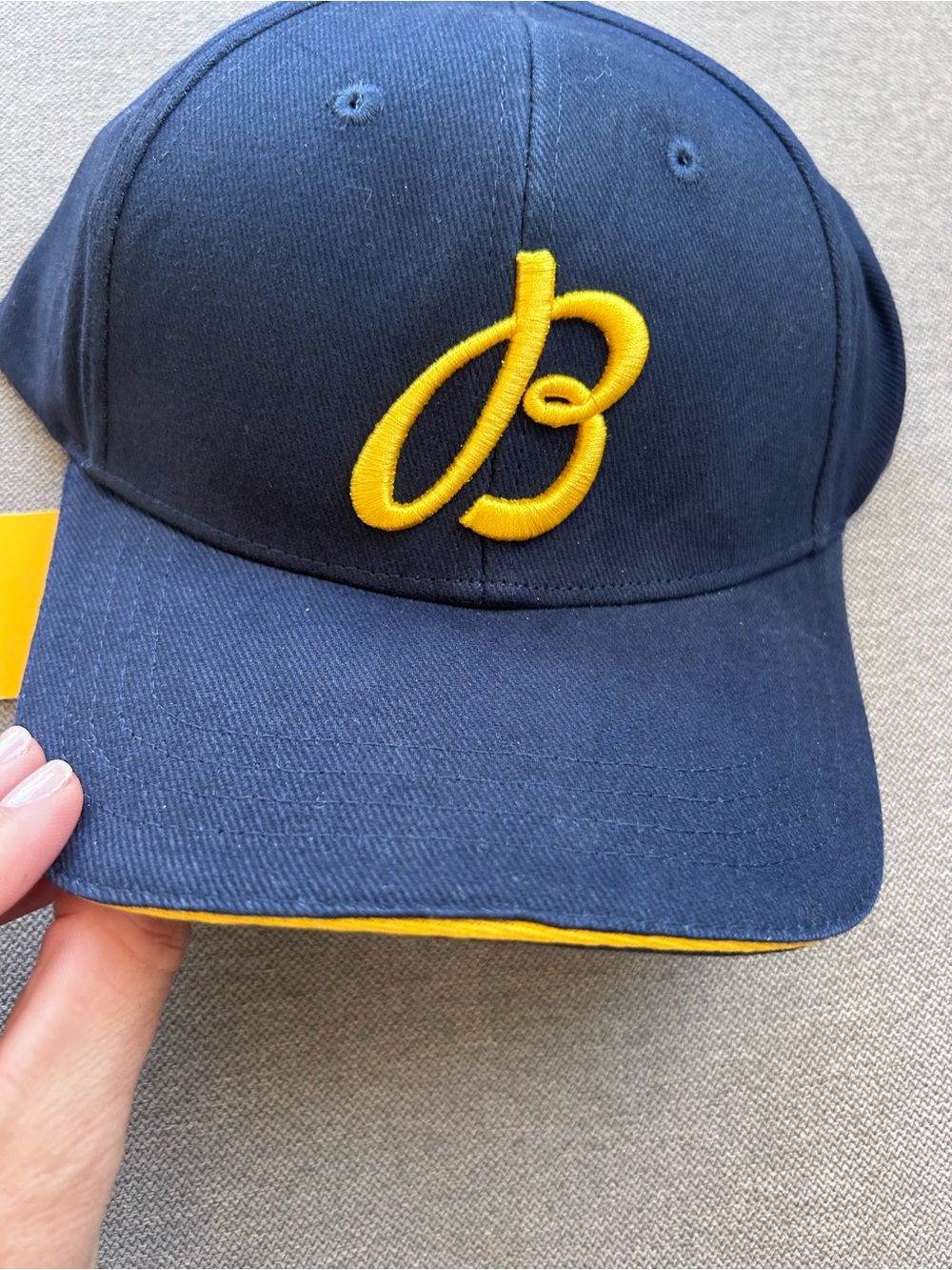 Breitling Navy and Yellow Logo Baseball Cap